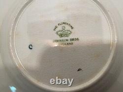 Johnson Brothers The Florentine Round Covered butter gold trim and plate