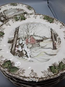Johnson Brothers The Friendly Village Dinner Plates W Teacups & Saucers