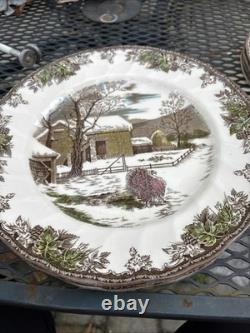 Johnson Brothers The Friendly Village Turkey Scene Dinner Plates 10.5 5 Pc