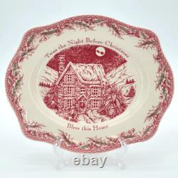 Johnson Brothers Twas the Night Before Christmas Oval Platter 11.75 x 9 7/8