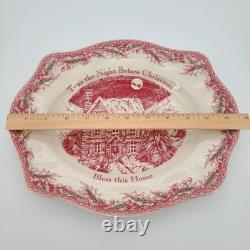 Johnson Brothers Twas the Night Before Christmas Oval Platter 11.75 x 9 7/8