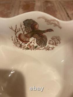 Johnson Brothers WILD TURKEYS NATIVE AMERICAN GRAVY BOAT Excellent Condition