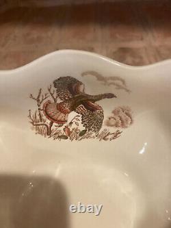 Johnson Brothers WILD TURKEYS NATIVE AMERICAN GRAVY BOAT Excellent Condition