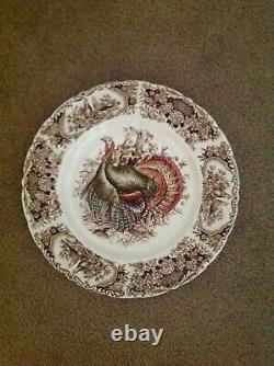 Johnson Brothers Wild Turkeys 21 Platter & 8 Matching 11 Plates