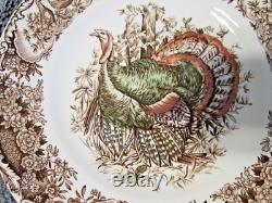 Johnson Brothers Wild Turkeys Native American 8 Salad Plates Set of 2 MINT