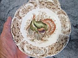 Johnson Brothers Wild Turkeys Native American 8 Salad Plates Set of 2 MINT