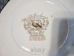 Johnson Brothers Wild Turkeys Native American 8 Salad Plates Set of 2 MINT