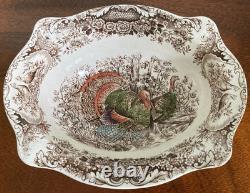 Johnson Brothers Wild Turkeys Native American Windsor Ware 9.75 Vegetable Bowl