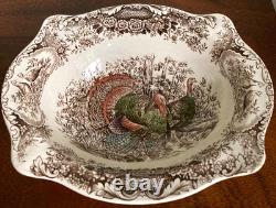 Johnson Brothers Wild Turkeys Native American Windsor Ware 9.75 Vegetable Bowl