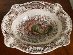 Johnson Brothers Wild Turkeys Native American Windsor Ware 9.75 Vegetable Bowl