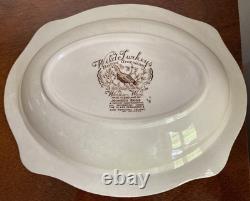 Johnson Brothers Wild Turkeys Native American Windsor Ware 9.75 Vegetable Bowl