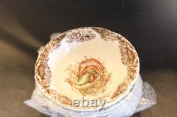 Johnson Brothers Woodland Wild Turkeys 4 Soup Bowls 6 1/8 by 1 3/4