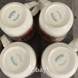 Johnson bros Old Britain Castles Teapot Creamer 4 Cups Set Near Mint! Rare Find