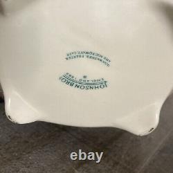 Johnson bros Old Britain Castles Teapot Creamer 4 Cups Set Near Mint! Rare Find