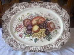 Johnson bros england large harbest fruit windsor ware tray