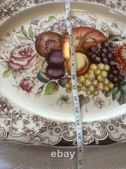 Johnson bros england large harbest fruit windsor ware tray