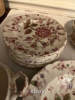 Johnson brothers rose chintz china 25 pieces