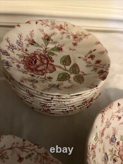 Johnson brothers rose chintz china 25 pieces