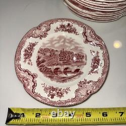 Lot of 11 Johnson Brothers Old Britain Castles Pink (Crown Mark) Bread Plates