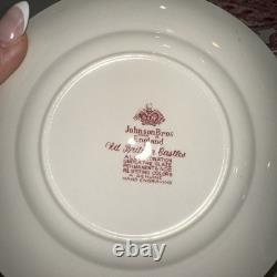 Lot of 11 Johnson Brothers Old Britain Castles Pink (Crown Mark) Bread Plates