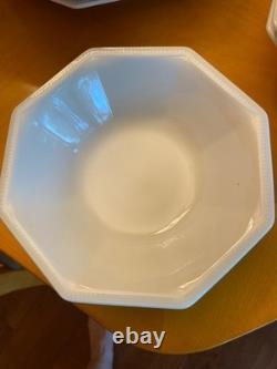 Lot of 45 Vintage Johnson Brothers Heritage White Ironstone, Made in England