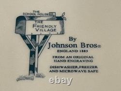 Lot of 6 Johnson Bros Vintage The School House Friendly Village Plates England