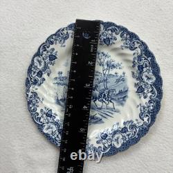 Lot of 6 Johnson Brothers England Coaching Scenes 6.25 Salad Plates Blue White Lot of 6 Johnson Brothers England Coaching Scenes 6.25 Salad Plates Blue White