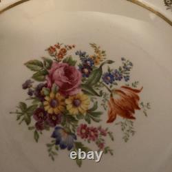 Lot of 7 JOHNSON BROS ENGLAND MARLBOROUGH FLORAL GOLD RIMMED SOUP BOWL