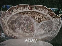 MINT Heritage Johnson Brothers 4 Cups, 12 Saucers, 2 Turkey Platters Colonial