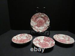 Mixed Lot of 9 JOHNSON BROTHERS English Chippendale Red Pink Dishes