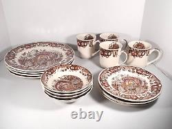 NEW Johnson Brothers His Majesty Turkey Dinnerware 16 pieces, New in Box