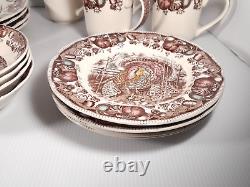 NEW Johnson Brothers His Majesty Turkey Dinnerware 16 pieces, New in Box