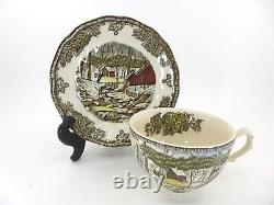 NEW!'The Friendly Village' Johnson Bros 20 Piece Set Teacups & Saucers, Plates+