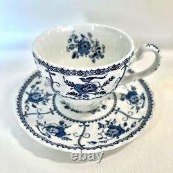 NEW Vtg 30 Pc Johnson Brothers Blue Indies Service Set, Six 5 Pc Place Settings