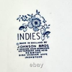 NEW Vtg 30 Pc Johnson Brothers Blue Indies Service Set, Six 5 Pc Place Settings