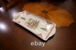 OBC by Johnson Bros. Castles Christmas with Santa 15 rectangular platter. NEW