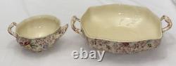 Old English Chintz Johnson Brothers Soup Tureens Floral Lot of 2 Without Lids