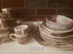 Olde English Countryside Square Dessert Bowls by Johnson Bros. 6 1/2 In