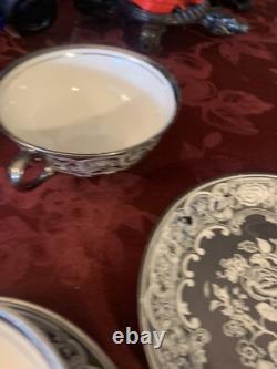 Pareek Johnson Bros. Mirror Lustre Rare Soup Bowls & Drip Saucers Free Shipping