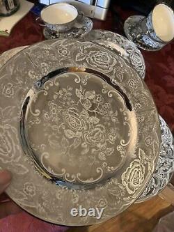 Pareek Mirror Luster Rockwell Johnson Bros? 4 dinner plates Pristine England