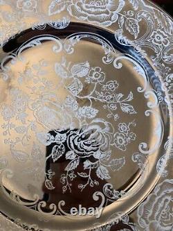 Pareek Rockwell Johnson Bros. Mirror Lustre? 4 dinner plates Pristine Rare Mint