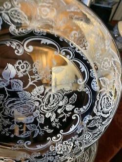 Pareek Rockwell Johnson Bros. Mirror Lustre? 4 dinner plates Pristine Rare Mint