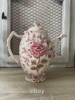 Pretty Vintage Johnson Bros Chintz ceramic Coffee Pot1950s home kitchen art