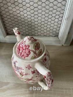 Pretty Vintage Johnson Bros Chintz ceramic Coffee Pot1950s home kitchen art