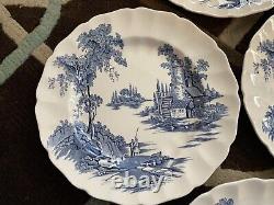 RARE 7 Johnson Brothers (Made in?) THE OLD MILL Dinner Plates, 10