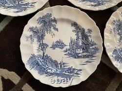 RARE 7 Johnson Brothers (Made in?) THE OLD MILL Dinner Plates, 10