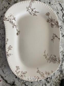 RARE Antique brown transferware semi-porcelain serving platter. Johnson Bros