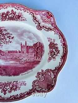 (RARE)Johnson Brothers Set Of 3 Pink Old Britain Castles Serving Plattes
