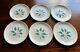 Rare Mcm Set Of 6 Johnson Bros Sovereign Potters Birkdale Turquoise Salad Plates