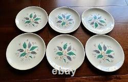 RARE MCM Set of 6 Johnson Bros Sovereign Potters Birkdale Turquoise Salad Plates